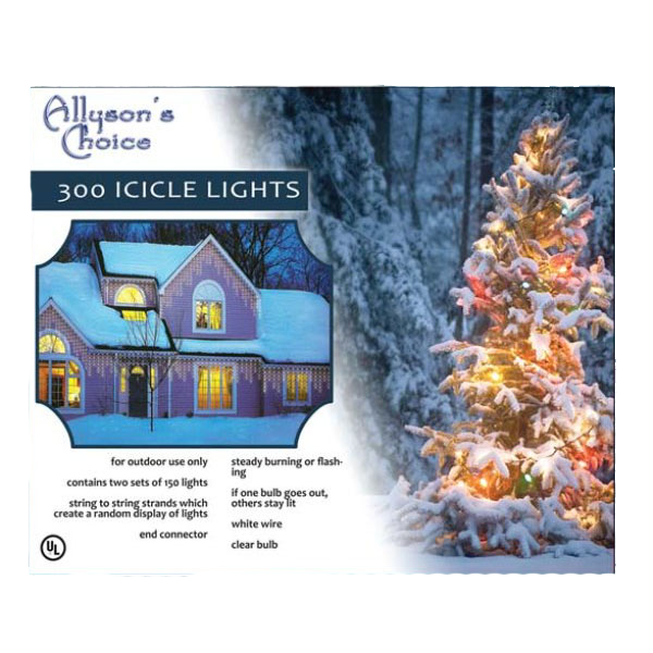 Lights-300 Icicle Clear