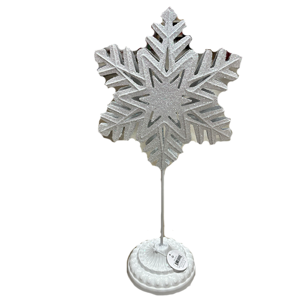 LRG Metal Snowflake On Pole