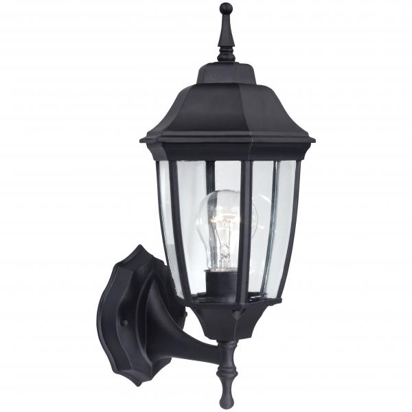 Boston Harbor HL-018B-BK Outdoor Wall Lantern, 120 V, 60 W, Type A Lamp,