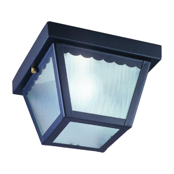 Boston Harbor 6276BK-3L Porch Light, 120 V, 60 W, Steel Fixture, Black