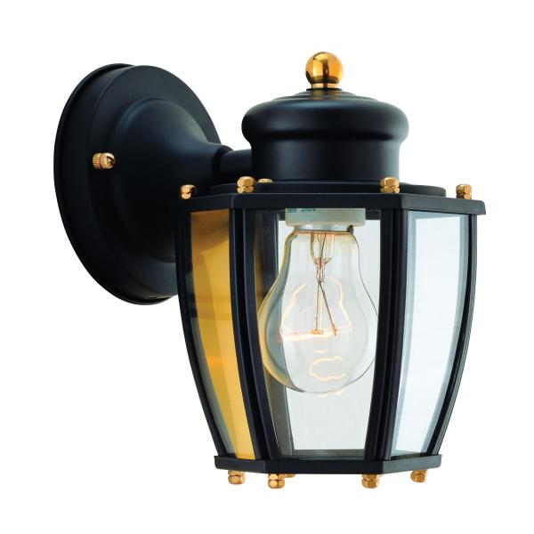 Boston Harbor HV-66961-BK Outdoor Wall Lantern, 120 V, 60 W, Steel Fixture,
