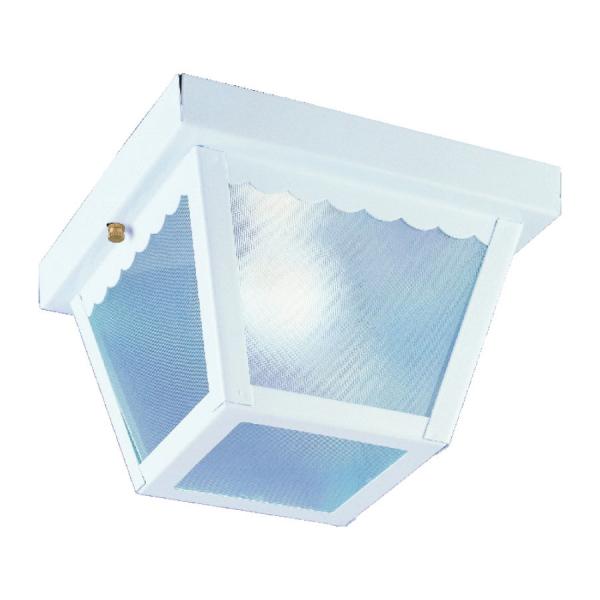 Boston Harbor 6276WH-3L Porch Light, 120 V, 60 W, Steel Fixture, White