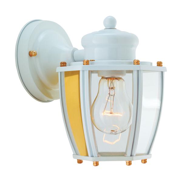 Boston Harbor HV-66961-WH Outdoor Wall Lantern, 120 V, 60 W, Steel Fixture,