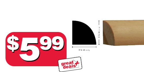 QUARTER RND 3/4" 8� WM105