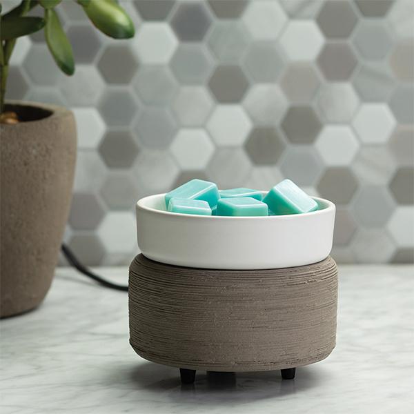 2-in-1 Classic Gray Texture Wax Warmer