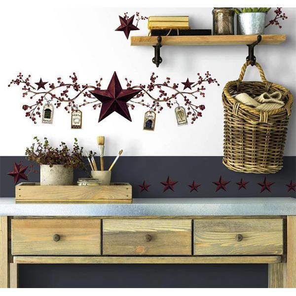 Peel and Stick Decals-Stars and Berries