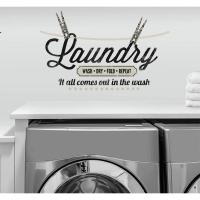 Peel and Stick Decals-Laundry Quote
