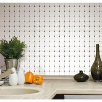 Peel and Stick Backsplash-Black and White Diamond Tile