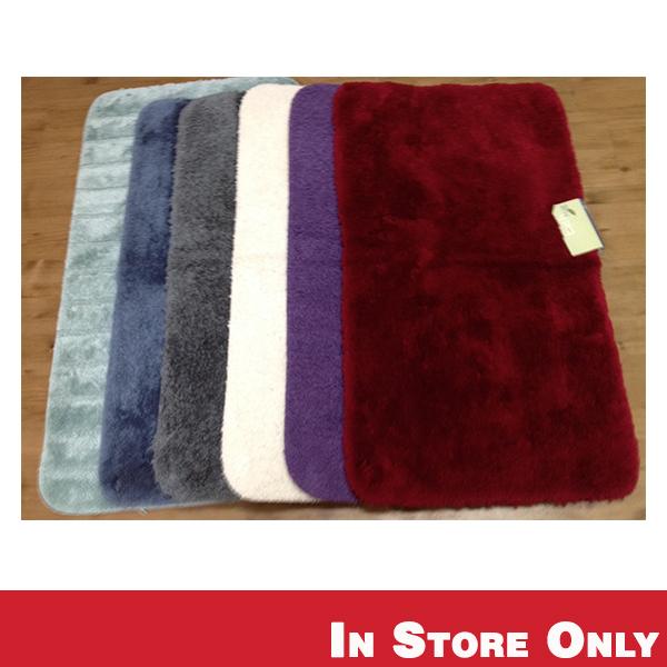 20 in x 32 in Slightly Irregular Plush Bath Rugs-Assorted Colors