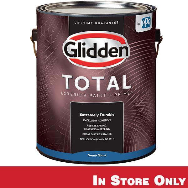 Glidden Total Exterior Paint + Primer Semi-Gloss Gallon