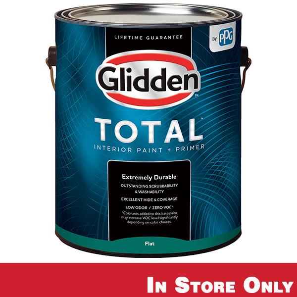 Glidden Total Interior Paint + Primer Flat Gallon