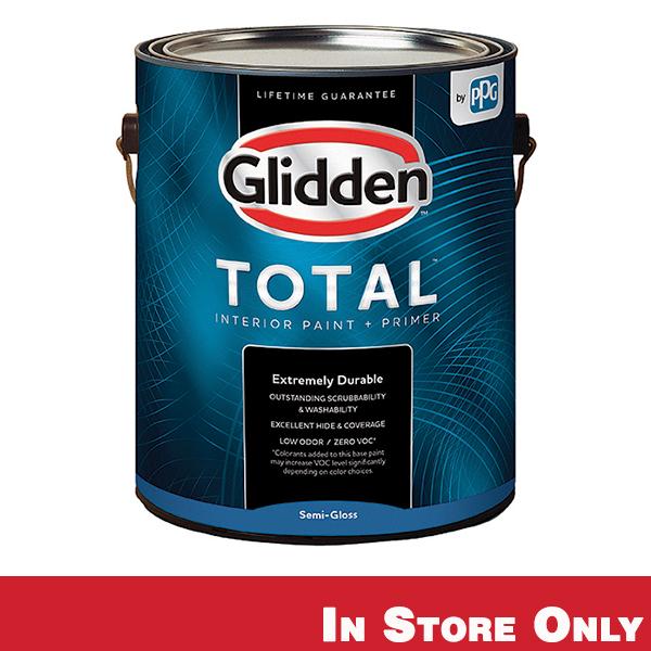 Glidden Total Interior Paint + Primer Semi-Gloss Gallon