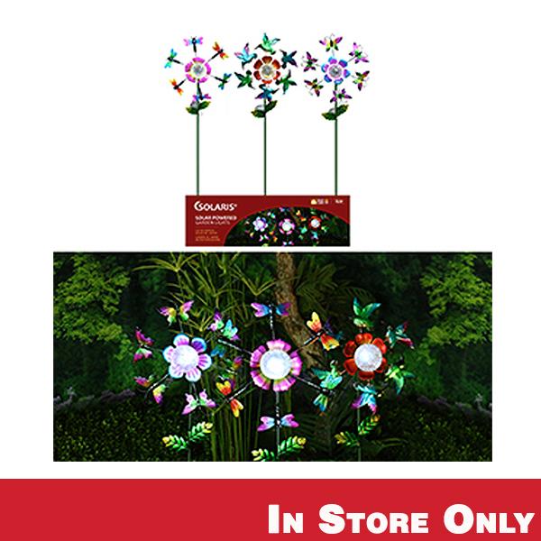 Solar Spinning Insect Hummingbird Stake