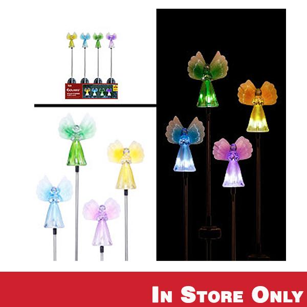 Solar Colorful Angel Garden Stake  Assorted Colors