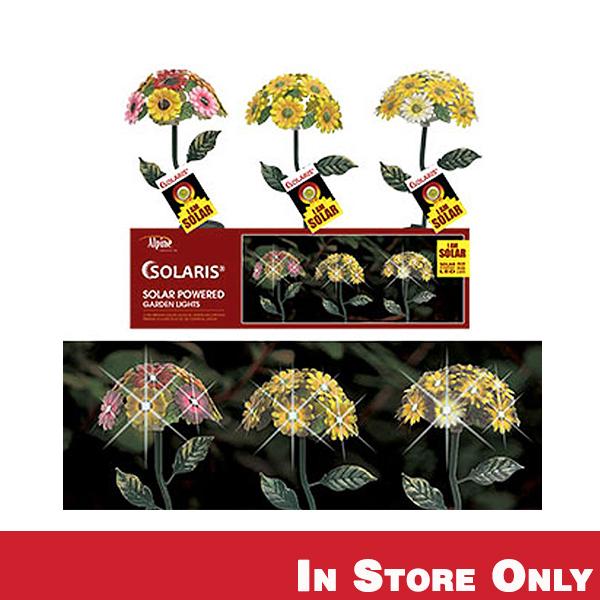 Solar Daisy Bouquet Small Garden Stake