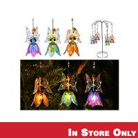 Solar Hanging Fairy Metal and Glass Decor