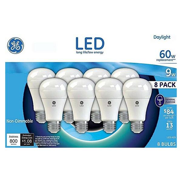 GE LED 8pk daylight bulbs