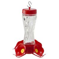 Audubon NA35223 Bird Feeder Swirl Glass 8 oz 4-Port/Perch Glass