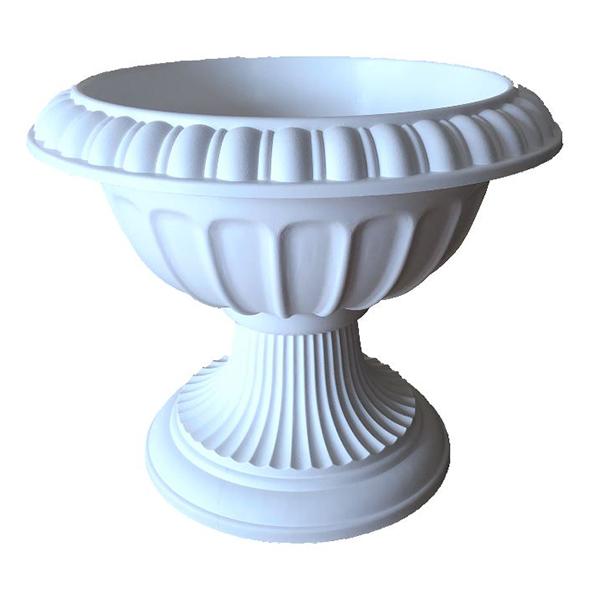 14 in White Plastic Planter