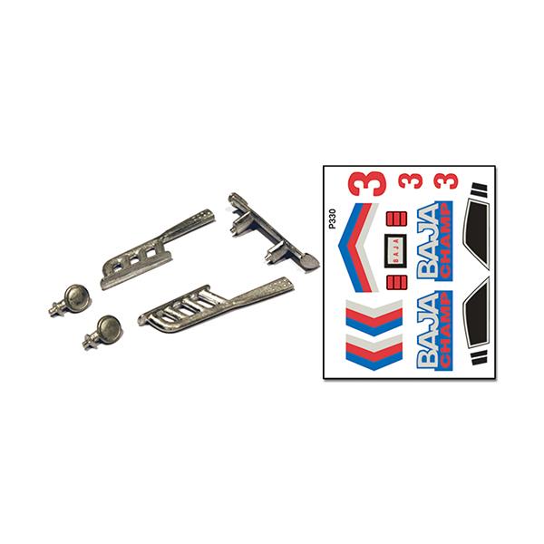 Pinecar Baja Champ Custom Parts with Decals