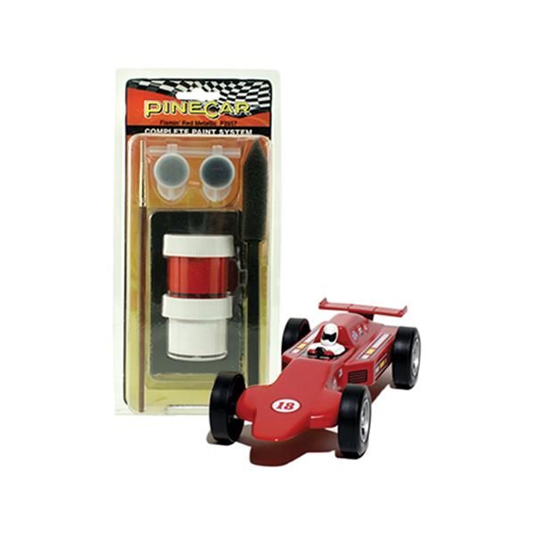 Pinecar Complete Paint System-Flamin ft Red