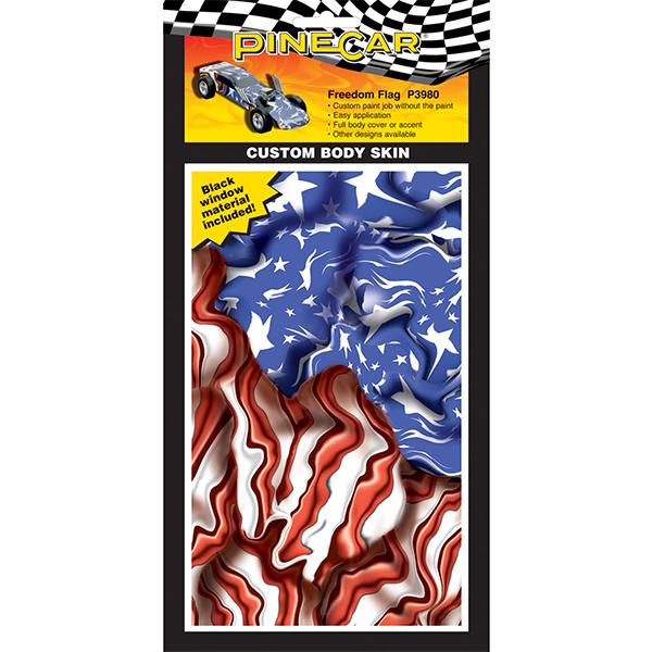 Pinecar Body Skin-Freedom Flag