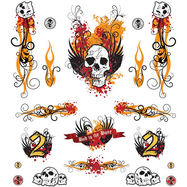 Pinecar Bad to the Bone Dry Transfer Decals
