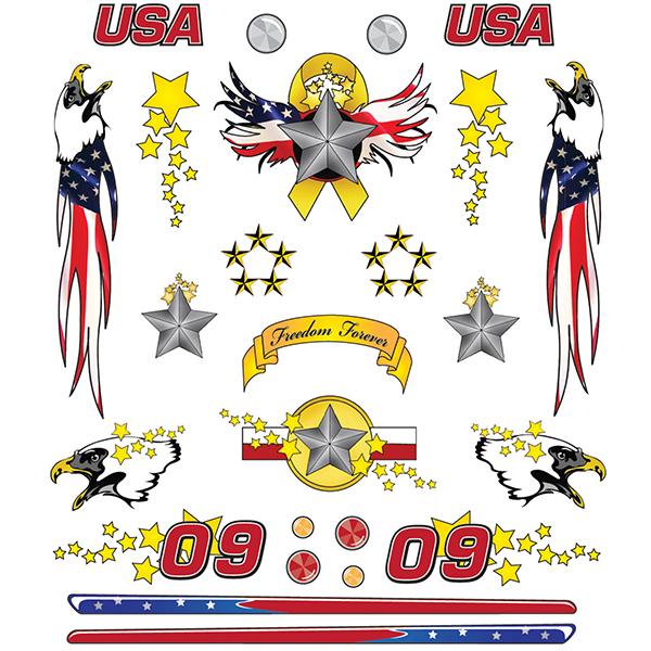 Pinecar Freedom Forever Dry Transfer Decals