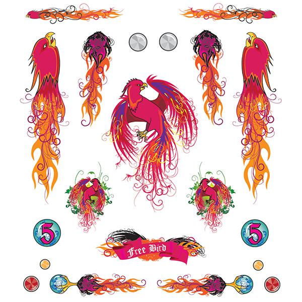 Pinecar Free Bird Dry Transfer Decals