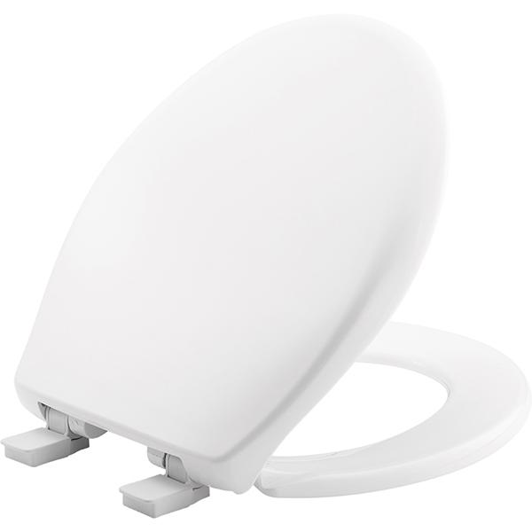 Affinity Plastic Slow Close Round White Toilet Seat