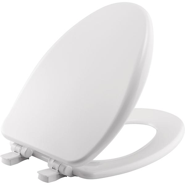 Alesio II Wood Slow Close Elongated White Toilet Seat