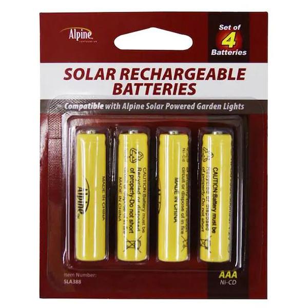 4 Pack Solar Rechargeable AAA Batteries