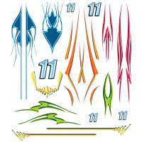 Pinecar Neon Stripes Dry Transfer Decals
