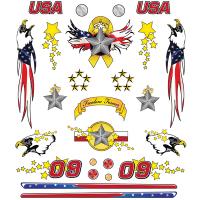 Pinecar Freedom Forever Dry Transfer Decals