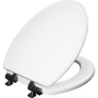 Benton Wood Slow Close Elongated White Toilet Seat