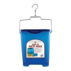 Manna Pro 1250 Tap-It Drinker 4 gal Capacity Plastic Opaque Blue Hanging