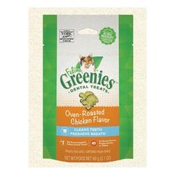 Feline Greenies 428238 Dental Cat Treat Oven Roasted Chicken Flavor 2.1 oz
