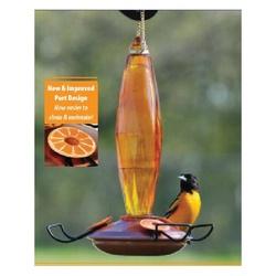 Audubon NAO8 Oriole Bird Feeder Jewel Cut 10 oz Nectar 3-Port/Perch