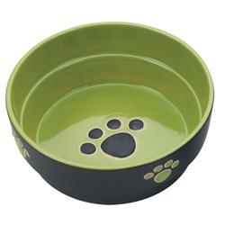 Spot 6900 Fresco Dog Dish, 7 in Dia, Stoneware, Green
