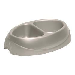 PETMATE 23175 Pet Feeding Bowl, L, 2.5 Cups Volume, Plastic, Pearl