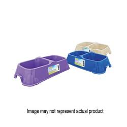RUFFIN IT 00443 Raised Double Pet Bowl L Plastic Blue/Purple/Tan