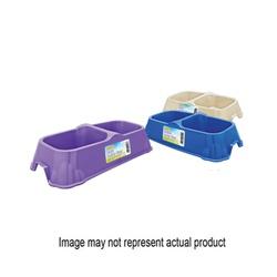RUFFIN IT 00443 Raised Double Pet Bowl L Plastic Blue/Purple/Tan