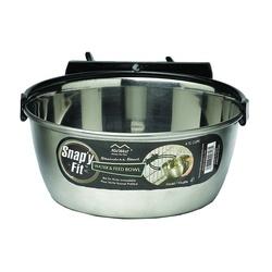 MidWest Snap y Fit 41 Water and Food Bowl 1 qt Volume Stainless Steel