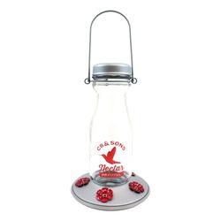 Classic Brands 67 Bird Feeder 18 oz 5-Port/Perch Glass/Metal 9.7 in H