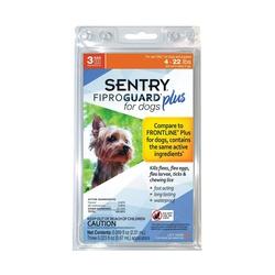 SENTRY Fiproguard Plus 03160 Flea and Tick Squeeze-On, Liquid, Pleasant, 3