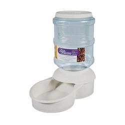 Aspenpet 24308 Pet Feeder, 5 lb Volume, Plastic, Bleached Linen