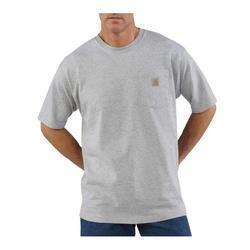 Carhartt K87-HGY-L-R T-Shirt L Cotton/Polyester Heather Gray Carhartt