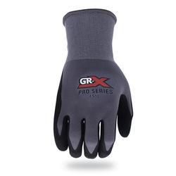 GRX GRXPRO451M Professional Work Gloves M Knit Cuff Nylon Black/Gray