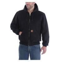 Carhartt J130-001REG2XLA Active Jacket 2XL Cotton Duck Black Zipper