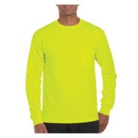 Gildan Ultra Cotton 2410-GRN-XL T-Shirt XL Cotton Safety Green Long